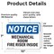 Signmission Mechanical Room Fire Riser Inside, 10 in W x Rectangle, Vinyl Decal OS-2PACK-NS-D-710-L-14172 - alternate 6